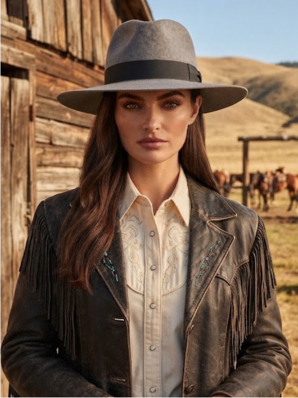 Patina The Lark Wool Fedora‎ Western Hat Handcrafted Wide Brim Gray NWT Size M